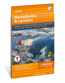 Turkart Nærøyfjorden & Lærdalen 1:50 000