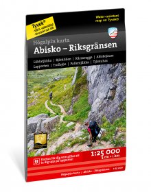 Högalpin karta Abisko, Björkliden – Riksgränsen 1:25.000