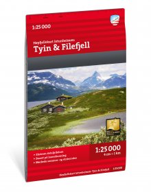 Høyfjellskart Jotunheimen: Tyin & Filefjell 1:25.000