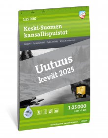 Keski-Suomen kansallispuistot 1:25 000