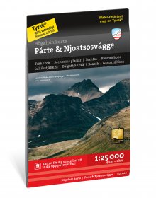 Högalpin karta Pårte & Njoatsosvágge 1:25.000
