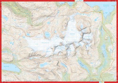 Høyfjellskart Okstindan 1:25 000