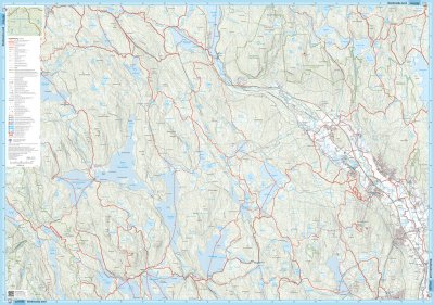 Løypekart Nordmarka nord 1:20 000