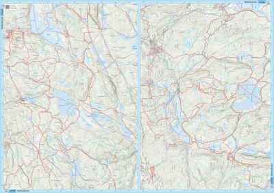Løypekart Nordmarka nord 1:20 000