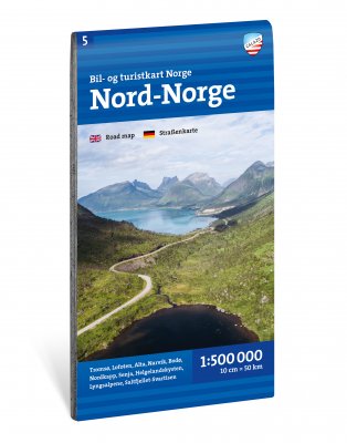 Bil- og turistkart Nord-Norge 1:500 000