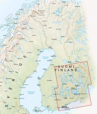 Tiekartta Itä-Suomi 1:350 000
