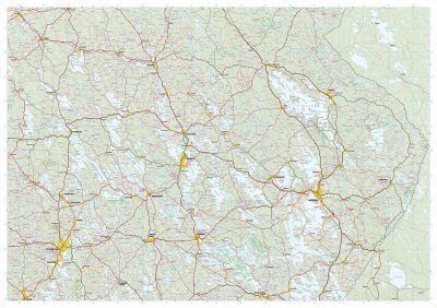 Tiekartta Itä-Suomi 1:350 000