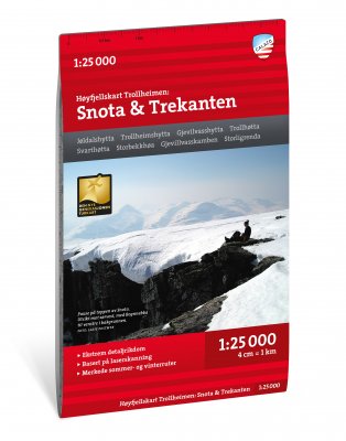 Høyfjellskart Trollheimen: Snota & Trekanten
