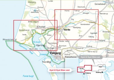 Kyst till Kyst stien – Vest 1:25.000
