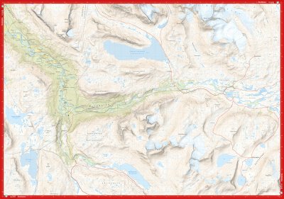 Høyfjellskart Narvik: Frostisen & Nuorjjovárri 1:25 000