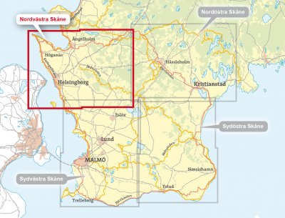 Nordvästra Skåne 1:50.000