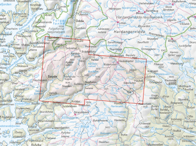 Turkart Røldal & Haukeli 1:50.000
