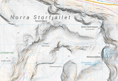 Högalpin karta Hemavan 1:25.000