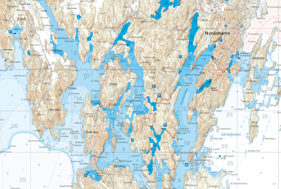 Skridskokarta Sörmlands skärgård 1:50.000