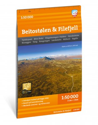 Turkart Beitostølen & Filefjell 1:50.000