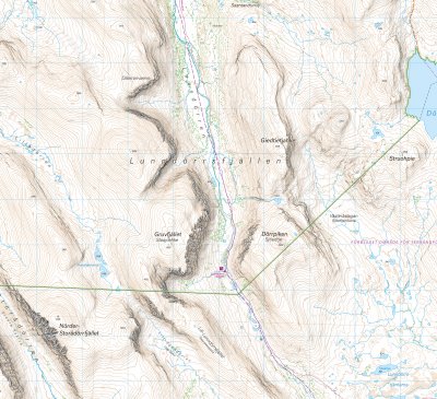 Vålådalen & Lunndörrsfjällen 1:25 000